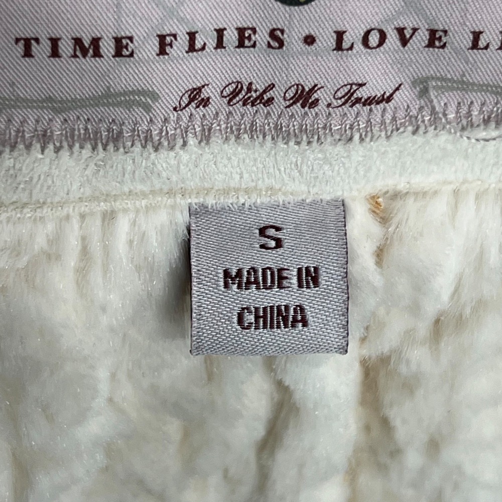 SUGARFLY White Faux Suede and Faux Fur Lined‎ Jacket S - Picture 11 of 13